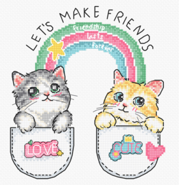 Let's Make Friends! | Aida telpakket | Leti Stitch