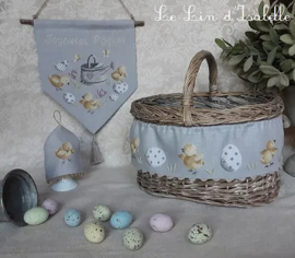 Poussins de Pâques / Easter Bunny's Cross Stitch Pattern Le Lin d'Isabelle