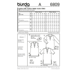 6809 Burda Patroon | Blouse en tuniek