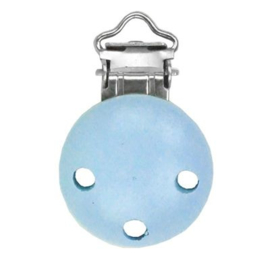 Baby Blue Wooden Pacifier Clip