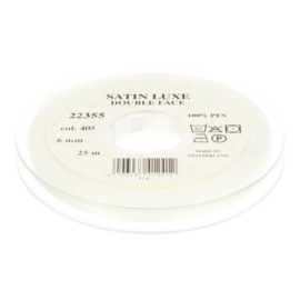 405 6mm/¼" Lint Satin Luxe Double face p.m. / per 3.3 feet