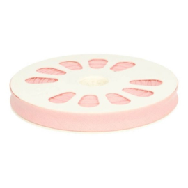 719 Roze  Gevouwen Biasband 20mm p.m. Oaki Doki