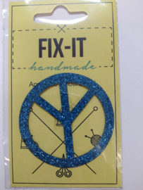 Peace Sign Glitter Fix-it Applique Patch