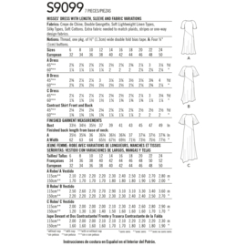 9099 U5 Simplicity Naaipatroon | Jurk met variatie 42-50