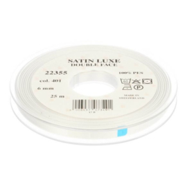 401 6mm/¼" Lint Satin Luxe Double face p.m. / per 3.3 feet