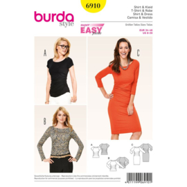 6910 Burda Patroon | Jurk en shirt in variaties