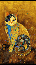 CM1880 Gold cat paneel | Timeless Tresures