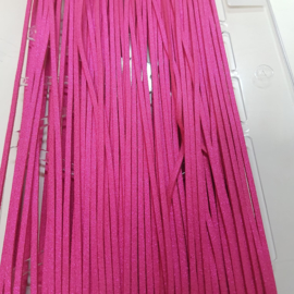 541 Pink with Glitter 3mm/0.1" Faux Leather String  p.m. / per 3.3 feet