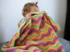 Ripple Blanket Gehaakt Durable Cosy Fine Faded