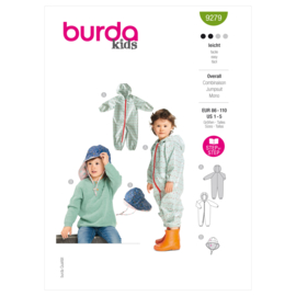 9279 Burda Patroon | Combinatie: overall en hoedje | Regenpak