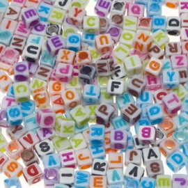 White Letter Beads