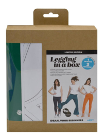 Legging in a box Groen - Compleet naaipatroon + stof - Knip & Editex