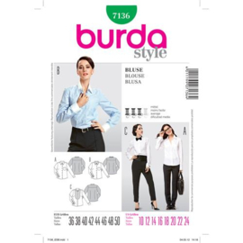 7136 Burda Naaipatroon - Blouse in variatie