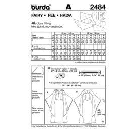 2484 Burda Naaipatroon - Feeën jurk in variaties