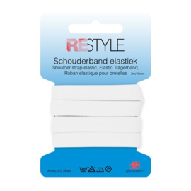 Wit 10mm 2 meter Schouderband elastiek | ReStyle