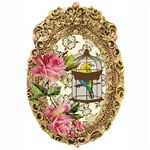 36V7 Bird in Cage ReStyle Applique Patch 