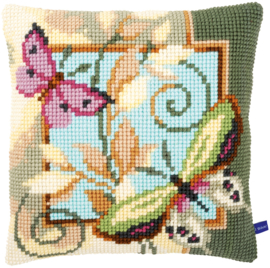 Deco Butterflies Canvas Cushion Vervaco