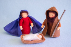 Kerststal 1 | Jozef, Maria en Jezus in de kribbe | Atelier Pippilotta