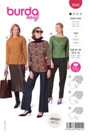 5940 Burda Naaipatroon | Pullover in variatie