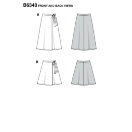 6340 Burda Naaipatroon | Rok in variaties