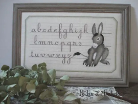 Abécédaire Petit Ane / ABC Little Donkey Cross Stitch Pattern Le Lin d'Isabelle
