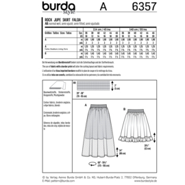 6357 Burda Naaipatroon | Rok in variaties