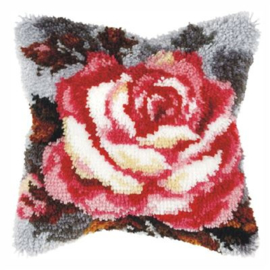 Rose Latch-Hook Cushion Kit Orchidea