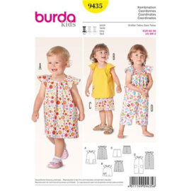 9435 Burda Patroon - Combinatie: jurk, broekpak en shirt met broek