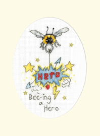Bee-ing a Hero Aida Cross Stitch Kit Bothy Threads