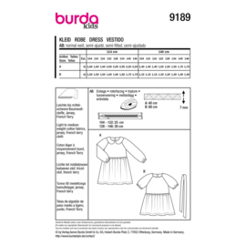 9189 Burda naaipatroon - Jurk in variatie