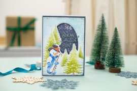 Wintry scene | Vintage Snowman | Cut en Emboss folder | Crafter's Companion
