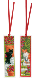 Cats Aida Bookmarks Cross Stitch Kit Vervaco