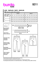 9211 Burda Naaipatroon | Broek in variatie