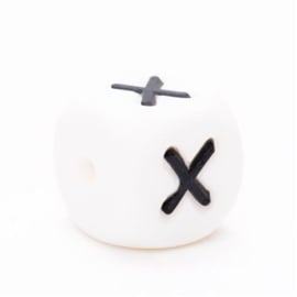 X 12mm Silicone Letter Bead