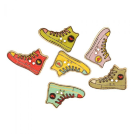 Sneaker Wooden Button