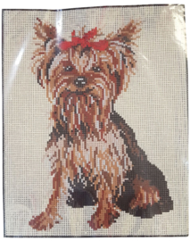 Yorkshire Terrier Pre Printed Canvas Vervaco