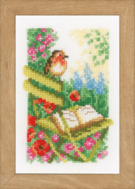 Stoelen in de Tuin | Miniatuur Aida borduurpakket | Vervaco