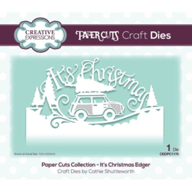 It's Christmas Edger craft dies  | paper cuts | Creative Expression