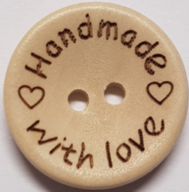 Handmade With Love 20 mm - Houten Knoop