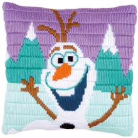 Olaf Disney Frozen Long Stitch Canvas Cushion Vervaco