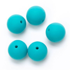 Sea Green 15mm/0.6" Silicone Beads Durable
