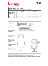 5837 Burda Naaipatroon | Rok in variatie