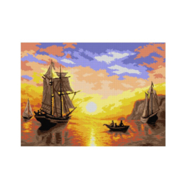 A Sunset Calm in the Bay of Fundy William Bradford Pre-Printed Canvas Deco-Line