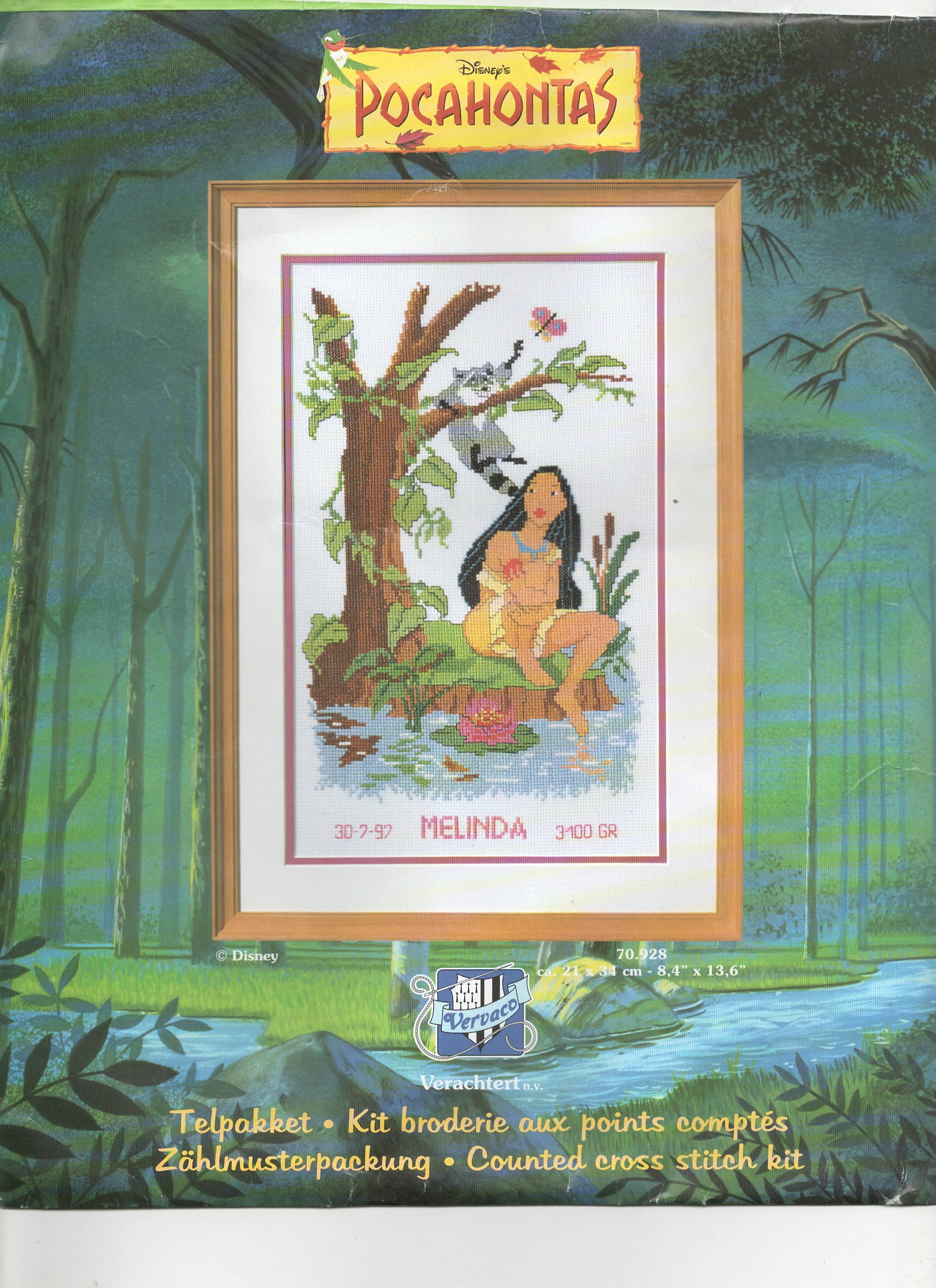 Pocahontas - aida - Vervaco telpakket