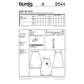 9544 Burda Naaipatroon | Jurk in variaties