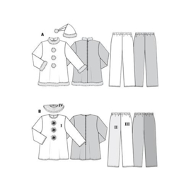 2466 Burda Naaipatroon | Kerstman & pierrot