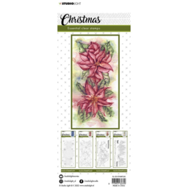 Poinsettia Slimline | Essential clear stamps | Studio Light