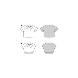 5666 Burda naaipatroon - Blouse in variatie
