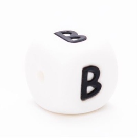 B 12mm Silicone Letter Bead