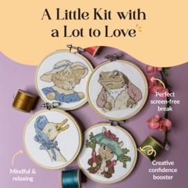 Jeremy Fisher Peter Rabbit - aida - the Crafty kit Company telpakket